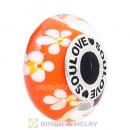 High Grade SOULOVE Flowers Glass Beads 925 Silver Core with Screw Thread