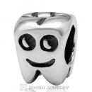 Authentic 925 Sterling Silver Smiling Tooth Vintage Charm Beads Fits European Bracelet