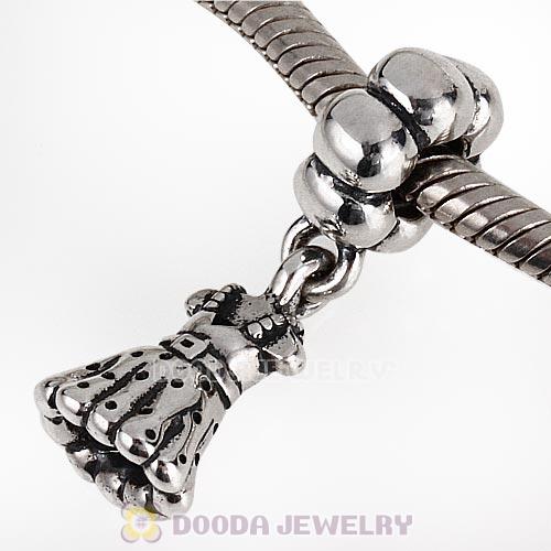 Party Girl Dress Dangle Charms 925 Sterling Silver