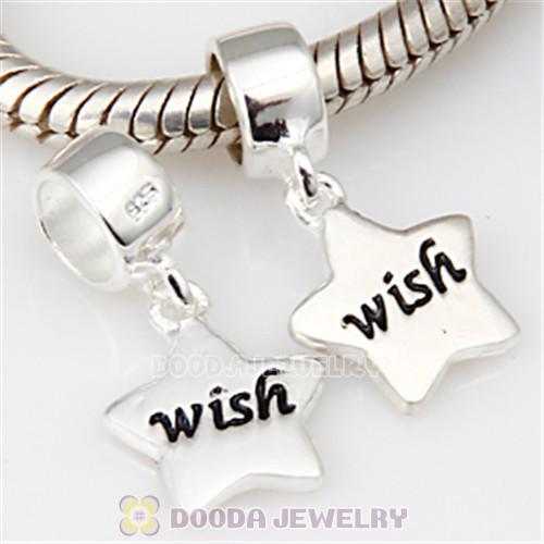 Christmas Lucky Star Wish Dangle Beads fit European Largehole Jewelry Bracelet
