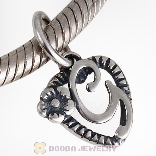New Style Authentic Sterling Silver Heart Dangle Letter G Beads