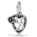 New Style Authentic Sterling Silver Heart Dangle Letter Z Beads