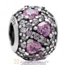 Authentic S925 Sterling Silver Pink Heart Gemstone Jewelry Bead for Bracelet