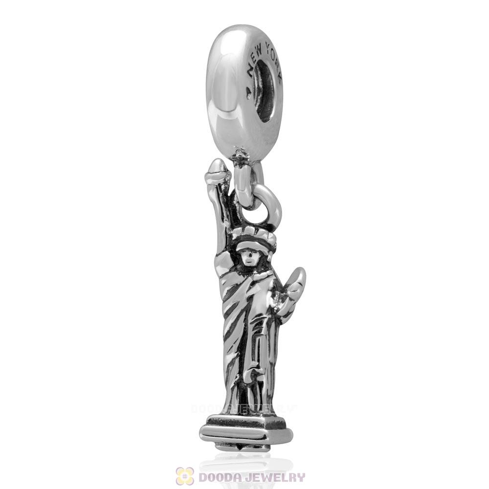 New York Statue Of Liberty High Quality Sterling Silver Dangle Charm