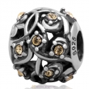 European Style Sterling Silver Jonquil Austrian Crystal Bead