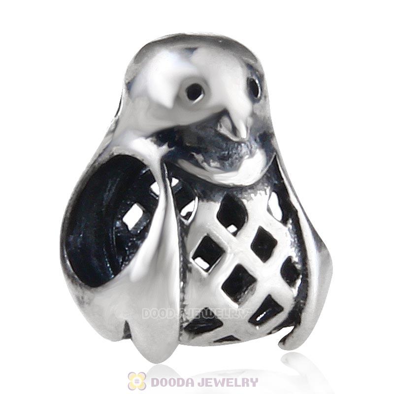  925 Sterling Silver Thank You Bear Charm Bead