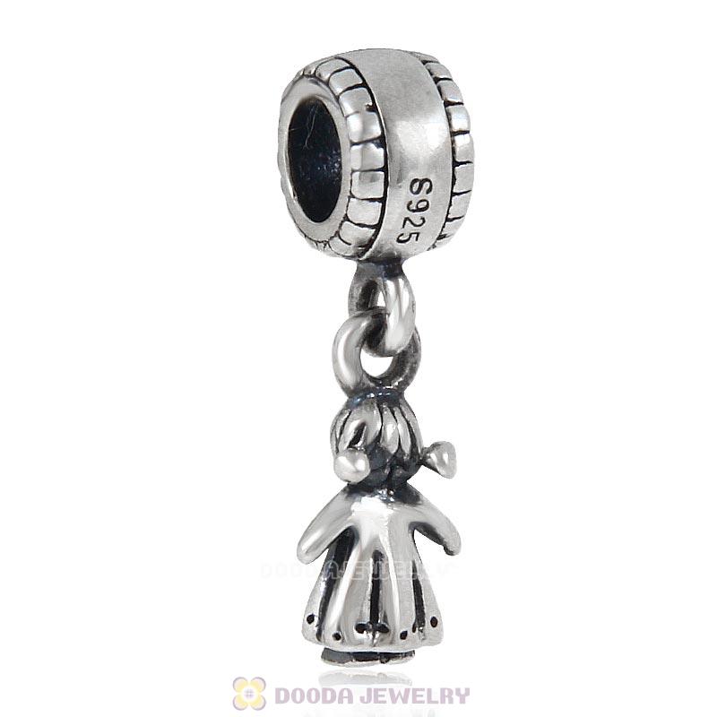 Little Girl Charms Handmade 925 Sterling Silver Dangle Bead