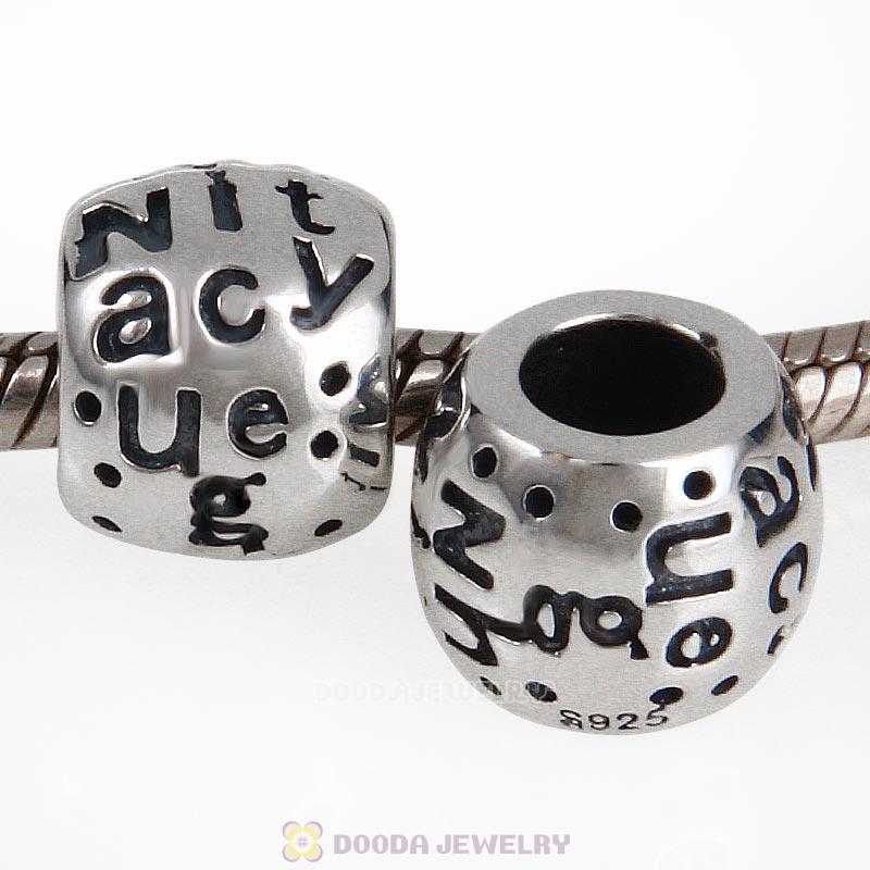 925 Sterling Silver Naughty Nice Charm Bead European Style 
