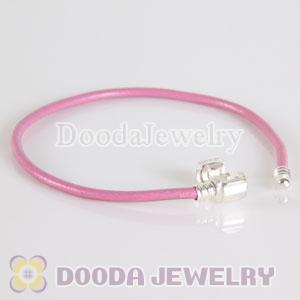 21cm Single Slippy Pink Leather European Style Bracelet