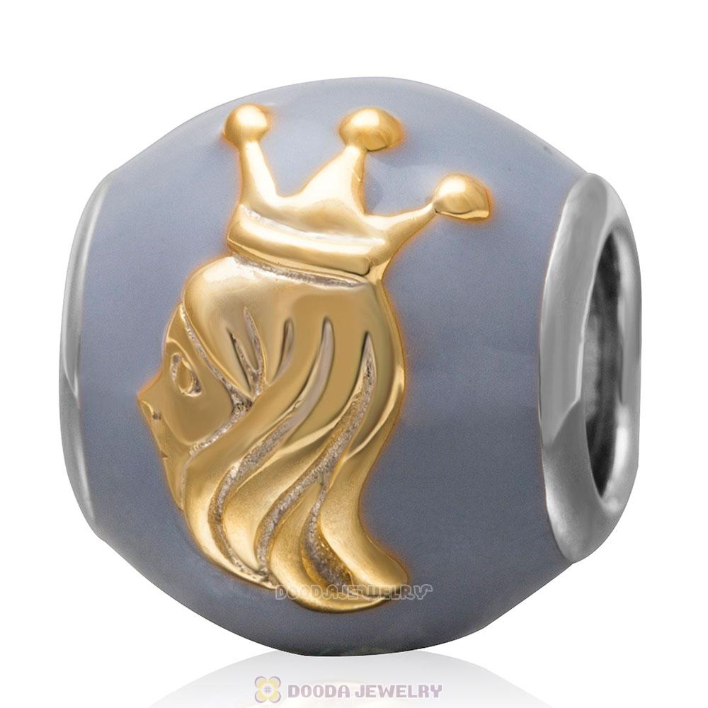 925 Sterling Silver Enamel Charm Zodiac Sign Virgo Bead 