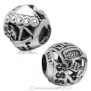 Las Vegas Gambling Charm Clear Australian Crystal Bead 925 Sterling Silver