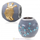 925 Sterling Silver Enamel Charm Zodiac Sign Virgo Bead