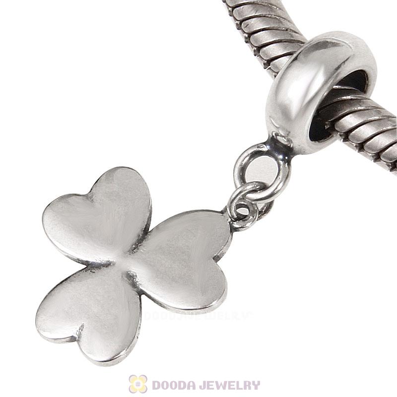 925 Sterling Silver Three Clover Lucky Soul Charm Pendant