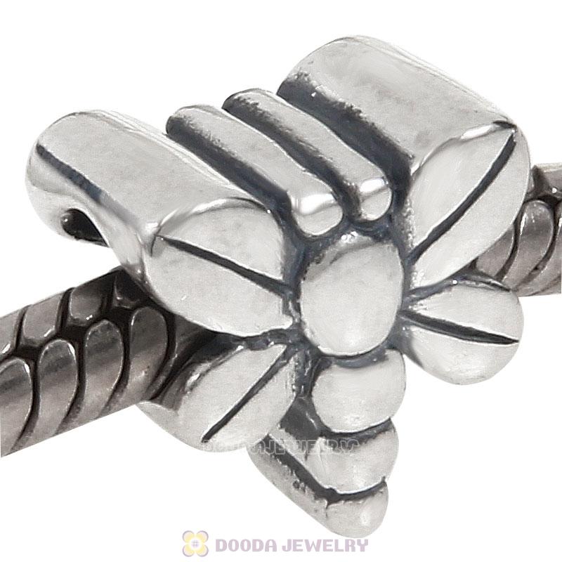 925 Sterling Silver Insects Dragonfly Charm Bead
