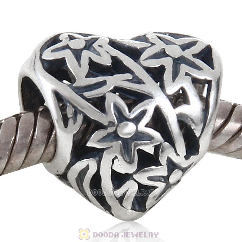 925 Sterling Silver Tree of Love with Flower Heart Bead