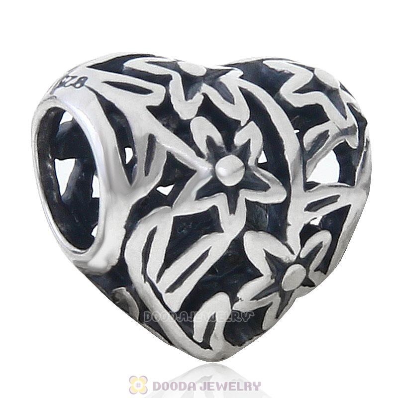 925 Sterling Silver Tree of Love with Flower Heart Bead