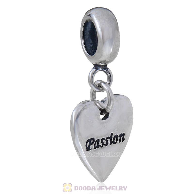 925 Sterling Silver Passion Heart Charm Pendant