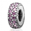 925 Sterling Silver Inspiration Within with Pink CZ Spacer Bead