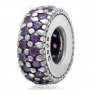 925 Sterling Silver Inspiration Within with Tanzanite CZ Spacer Bead