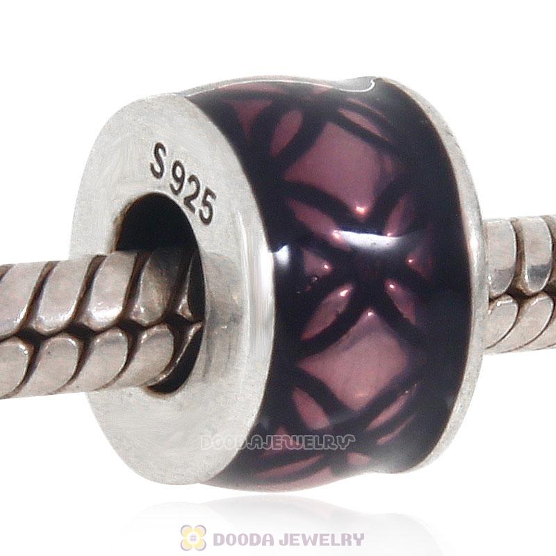 925 Sterling Silver Enamel Flower Charm European Style Bead