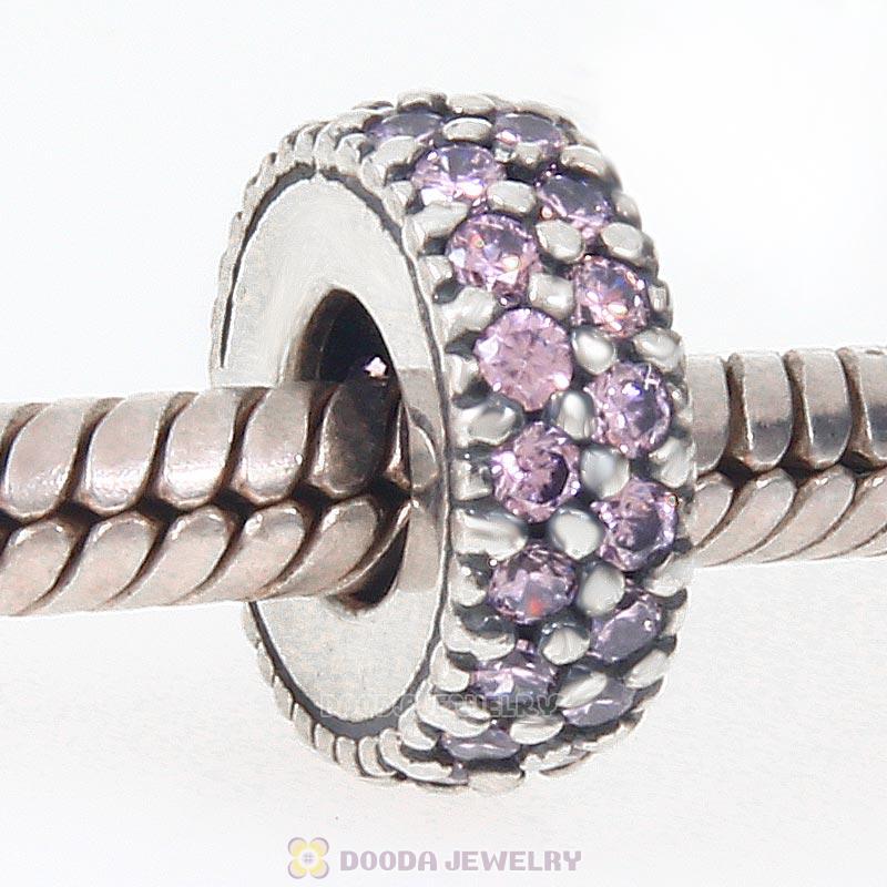 925 Sterling Silver Inspiration Within with Pink CZ Spacer Bead