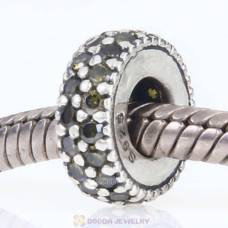 925 Sterling Silver Inspiration Within with Olivine CZ Spacer Bead