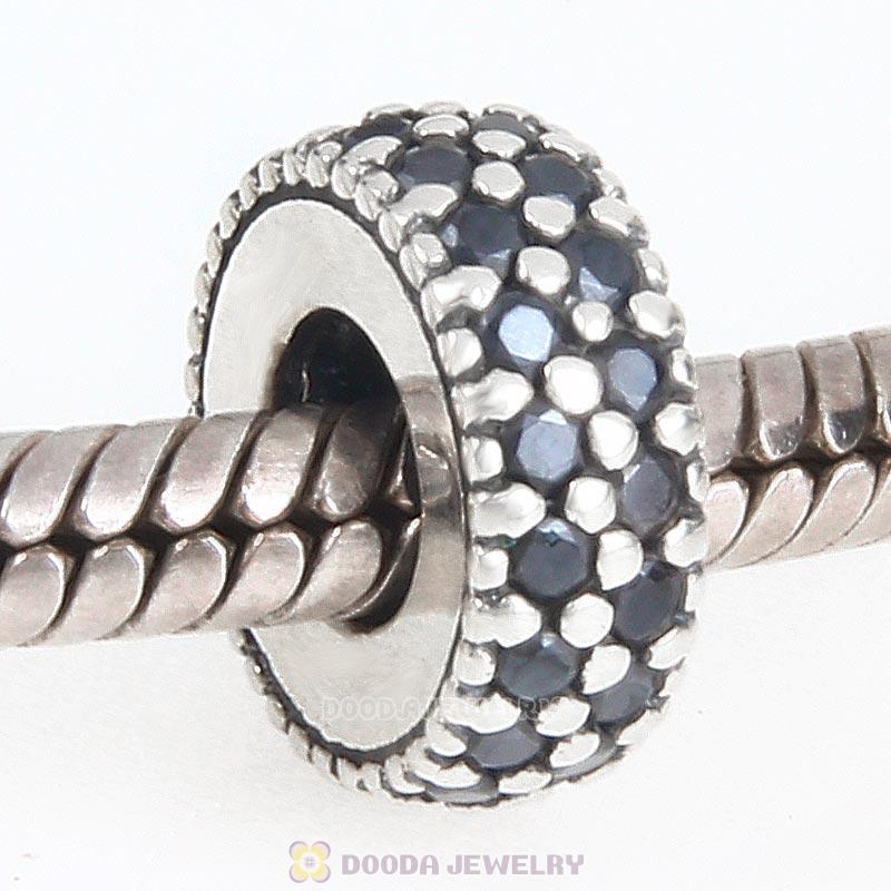 925 Sterling Silver Inspiration Within with Jet CZ Spacer Bead