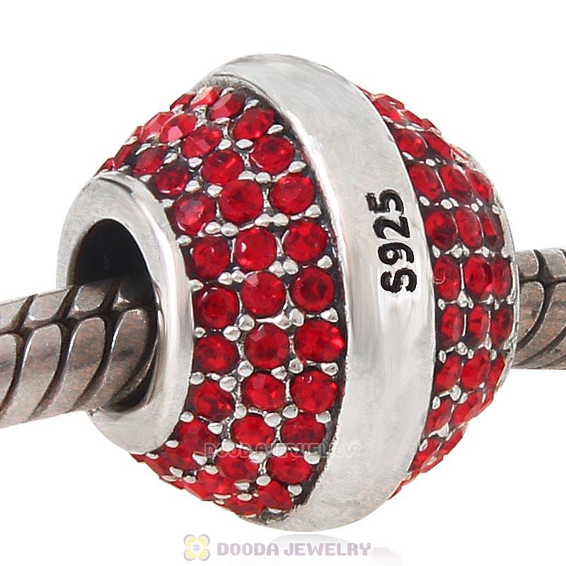 925 Sterling Silver January Birthstone Round Bead