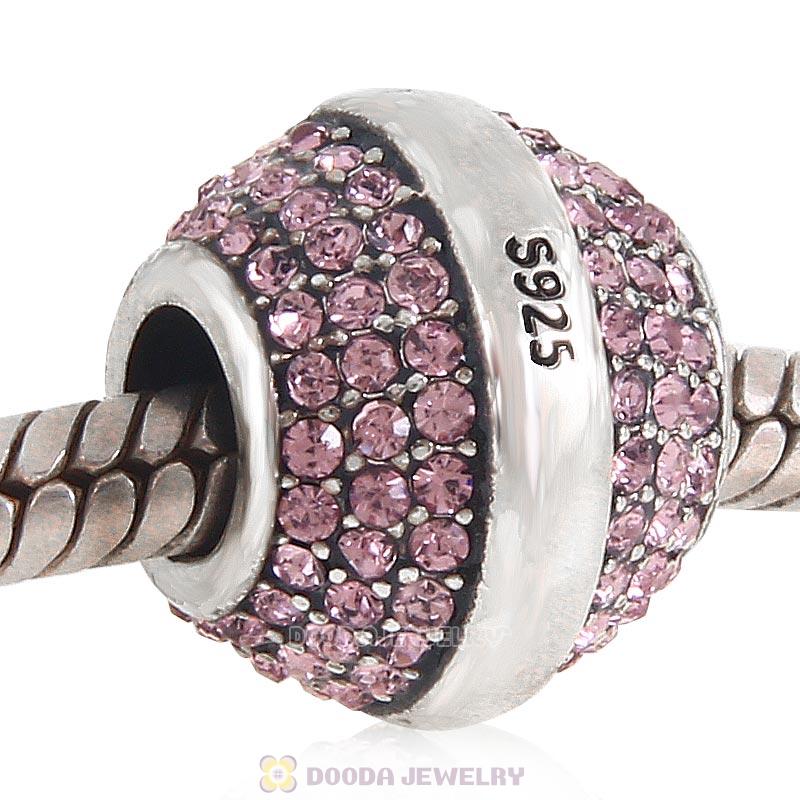 925 Sterling Silver February Birthstone Round Bead