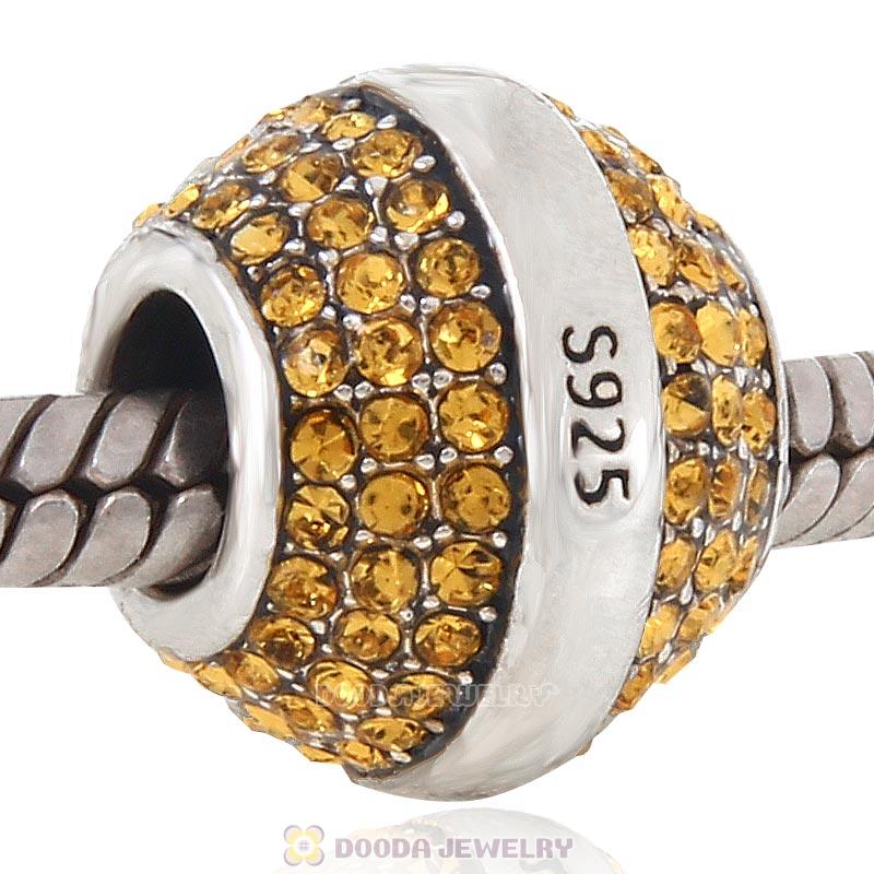 925 Sterling Silver November Birthstone Round Bead