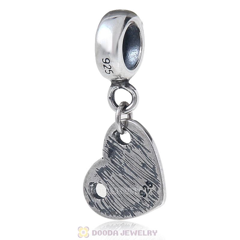 925 Sterling Silver No 1 Mom Heart Dangle Pendant
