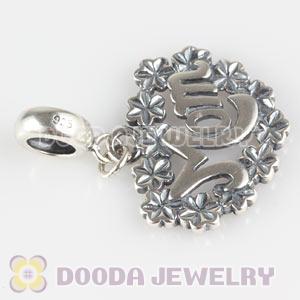 925 Sterling Silver MOM Dangle Charms For Mother Day 