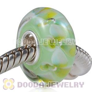 Environmental Material Glass Beads with 925 sterling silver single core