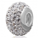 Sterling Silver Austrian crystal Beads with Thread Core 925 stamped fit European Bracelet