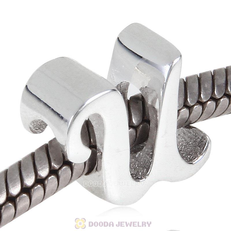 DIY 925 Sterling Silver Alphabet Letter U Charm Beads