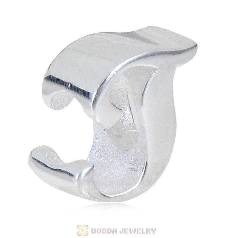 DIY 925 Sterling Silver Alphabet Letter T Charm Beads