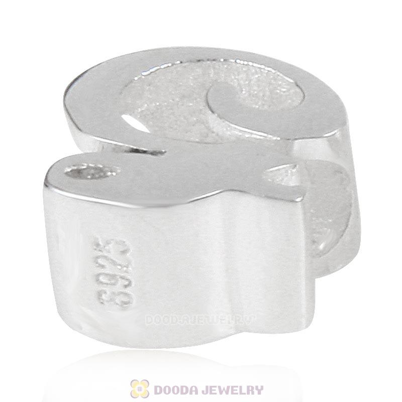 DIY 925 Sterling Silver Alphabet Letter G Charm Beads