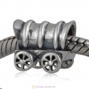 Solid Sterling Silver Charm Jewelry Train Beads and Charms