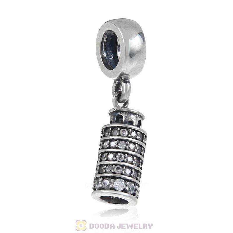925 Sterling Silver Pisa Tower Charm Pendant