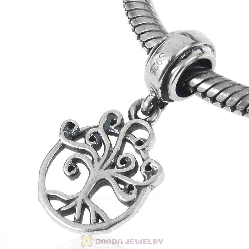 925 Sterling Silver Family Tree Charm Pendant