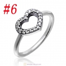 925 Sterling Silver Be My Valentine Ring with Clear CZ