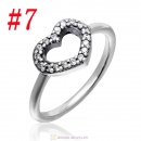925 Sterling Silver Be My Valentine Ring with Clear CZ