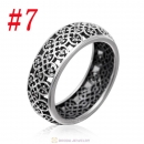 925 Sterling Silver Intricate Lattice Ring with Clear CZ