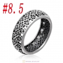 925 Sterling Silver Intricate Lattice Ring with Clear CZ