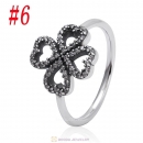 925 Sterling Silver Petals of Love Ring with Clear CZ