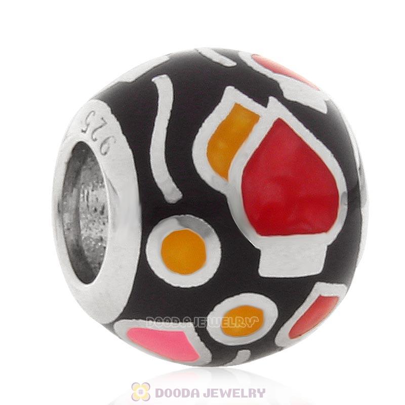 925 Sterling Silver European Style Enamel Bead