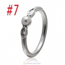 925 Sterling Silver Petite Luminous Leaves Ring with Clear CZ and White Pearl