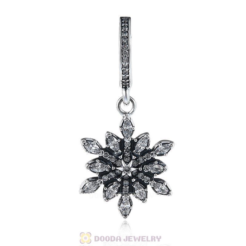 Winter Snowflake Charms with Clear Cz
