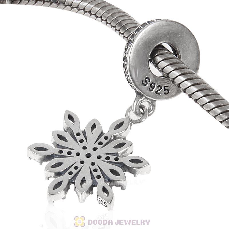 Winter Snowflake Charms with Clear Cz