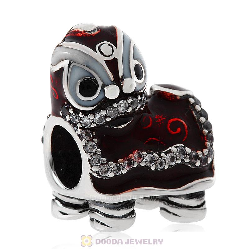 Dance Lion Charm with Enamel 